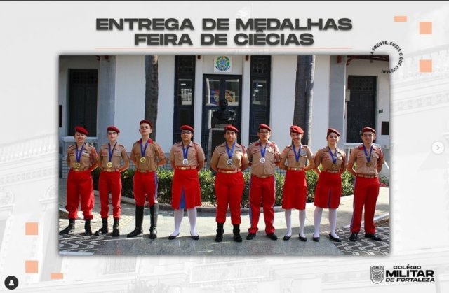 Entrega de medalhas  - Feira de ciências